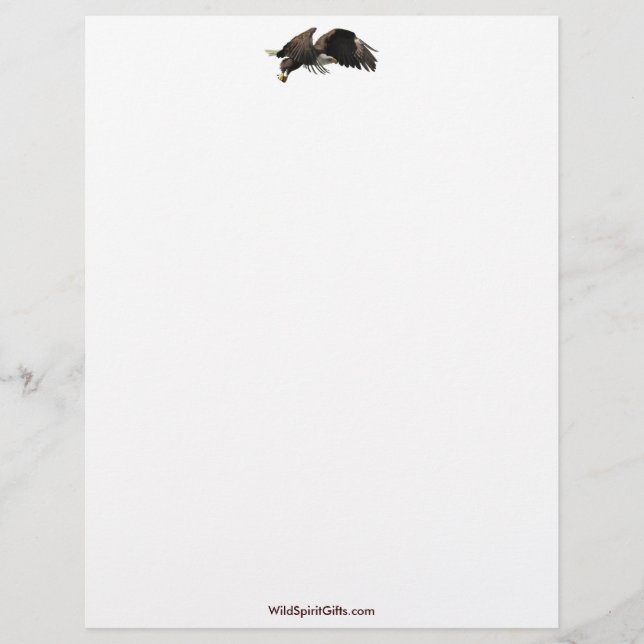 Cool Bald Eagle Wildlife Collection Letterhead (Front)