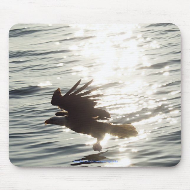 Cool Bald Eagle Wildlife Collection Mouse Pad (Front)
