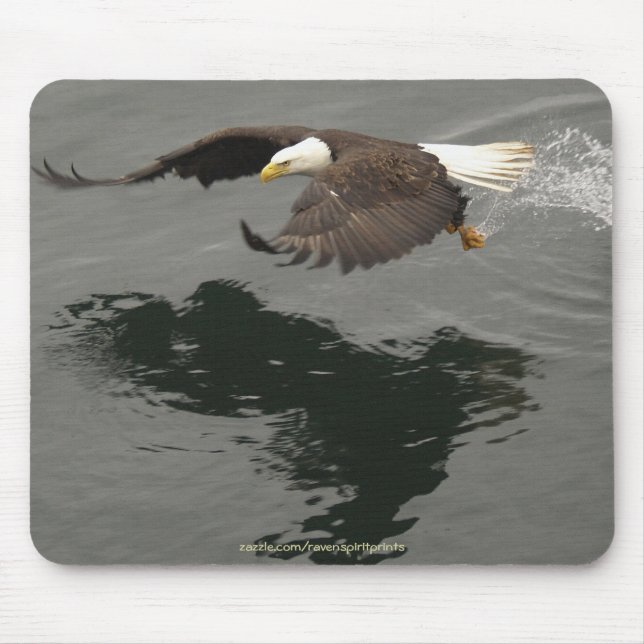 Cool Bald Eagle Wildlife Collection Mouse Pad (Front)