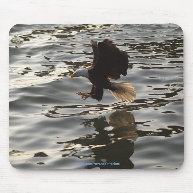 Cool Bald Eagle Wildlife Collection Mouse Pad (Front)