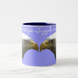 Cool Bald Eagle Wildlife Collection Two-Tone Coffee Mug