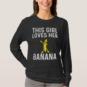 Cool Banana For Girls Kid Dabbing Yellow Sweet Tro T-Shirt