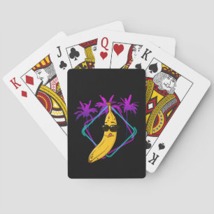 Cool banana party retro playing cards