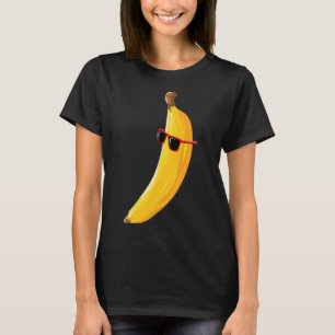 Cool Banana Wearing Sunglasses Funny Fruit Eyewear T-Shirt