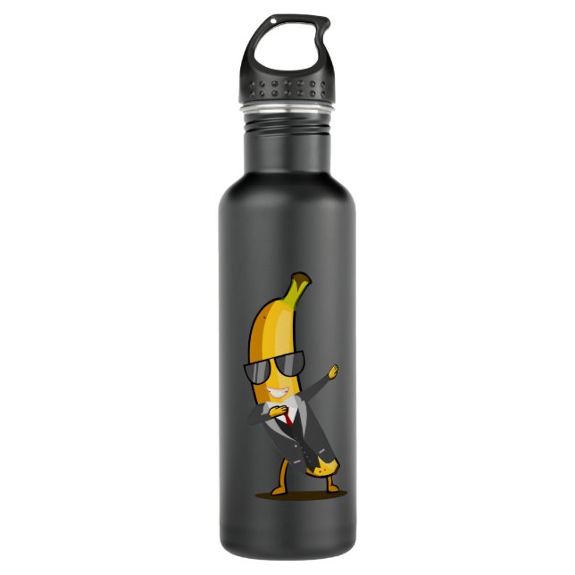 Cool Banana with Suit - Dab Funny Dancing Fruit 710 Ml Water Bottle (Front)