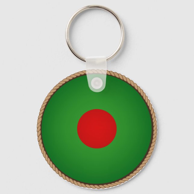 Cool Bangladesh Flag Seal Keychain (Front)