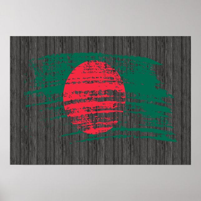 Cool Bangladeshi flag design Poster (Front)