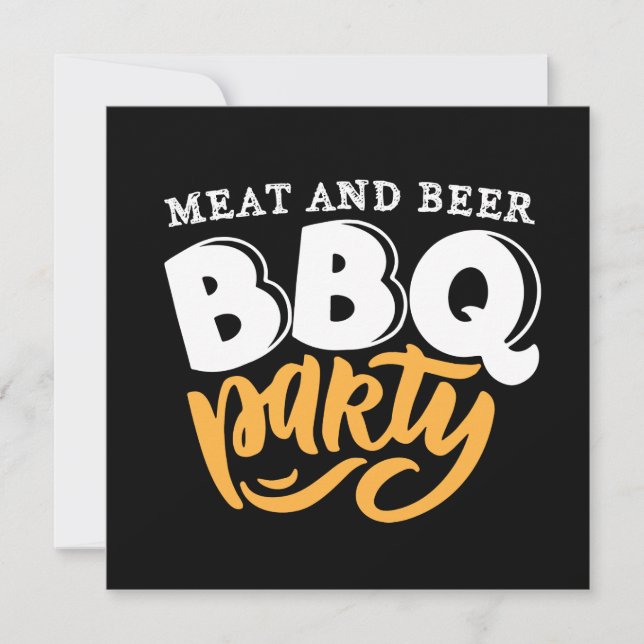 cool barbecue en dehors de la fête Invitation (Devant)