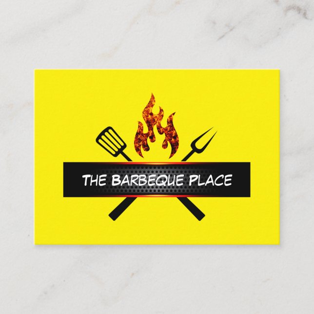 Cool Barbeque Restaurant Et Grill Carte de visite (Devant)
