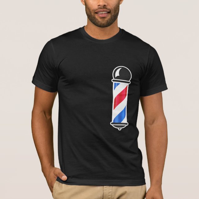 Cool barber pole funny  t-shirt design (Front)