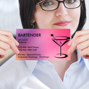 Cool barman Cartes de visite