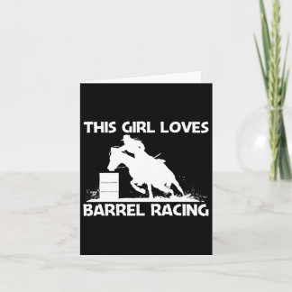 Cool Barrel Racing Art For Girls Mom Horseback Rid Card