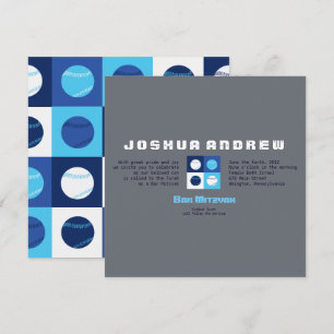 COOL BASEBALL Bar Invitation Bat mitzvah
