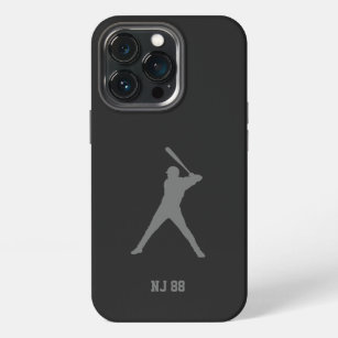 Cool Baseball Batter Silhouette Dark Grey iPhone 13 Pro Case