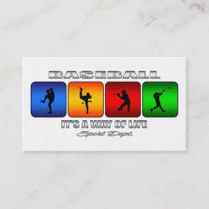 Cool Baseball Business Card