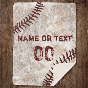 Cool Baseball Decor for Boys Room, Baseball Sherpa Blanket