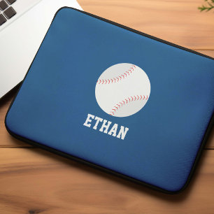 Cool Baseball Personalized Kids Laptop Sleeve