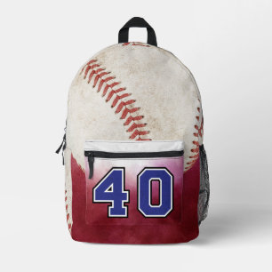 Cool baseball player To school boy Number Printed Backpack