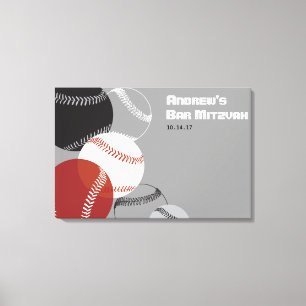 COOL BASEBALL Sign-In Canvas Board