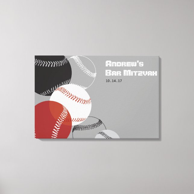 COOL BASEBALL Sign-In Canvas Board (Front)
