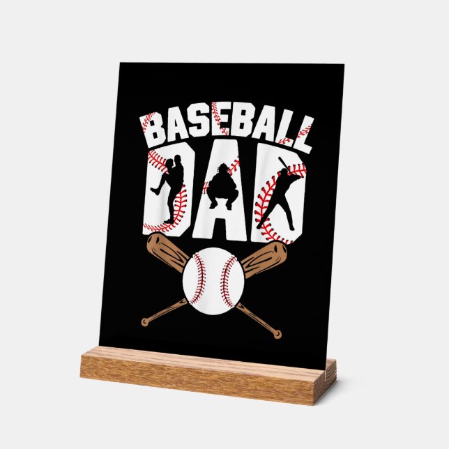 Cool Baseball Sports Papa mot art (Angle)