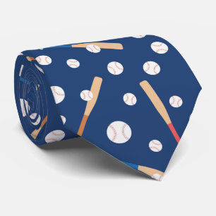 cool Baseball sports tiled pattern Tie