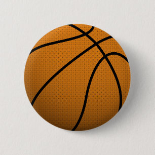 Cool Basketball and Custom Sports B Ball 2 Inch Round Button