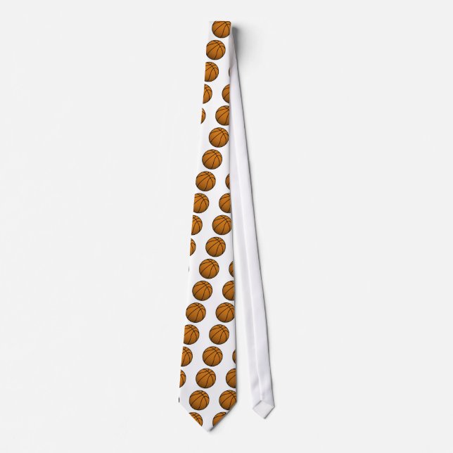 Cool Basketball and Custom Sports B Ball Tie (Front)