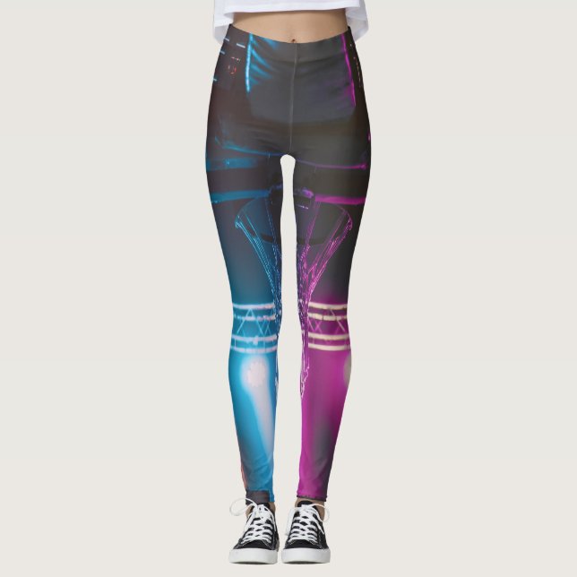 Cool Basketball Artwork Leggings (Front)