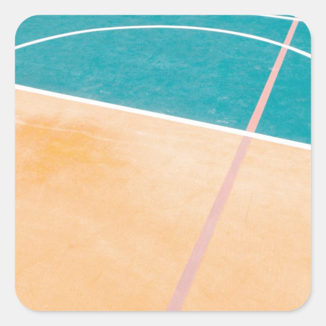 Cool Basketball Artwork Square Sticker (Front)