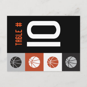 COOL BASKETBALL Bar Mitzvah Table Seating Card