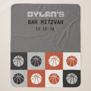 COOL BASKETBALL Bar Mitzvah Take Home Gift Sherpa Blanket