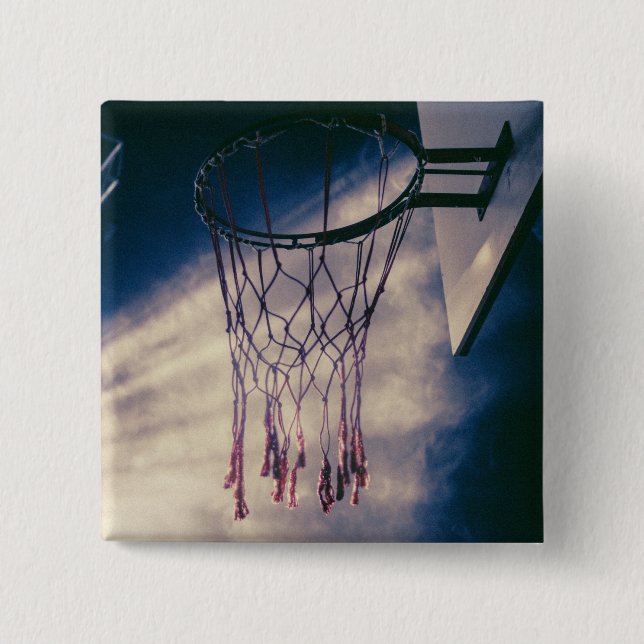 Cool Basketball Design 2 Inch Square Button (Front)