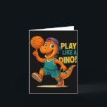 Cool Basketball Dinosaur Player Funny Sports Dino  Card<br><div class="desc">Cool Basketball Dinosaur Player Funny Sports Dino Slam Dunk Premium</div>