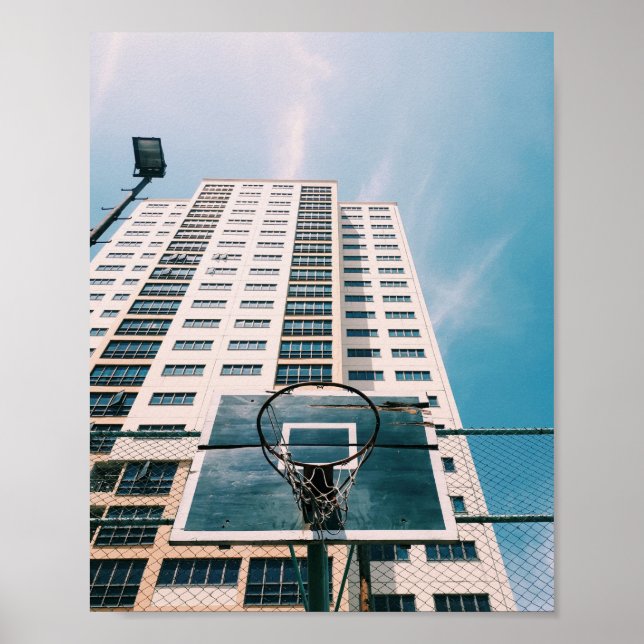 Cool Basketball Hoop Poster (Front)