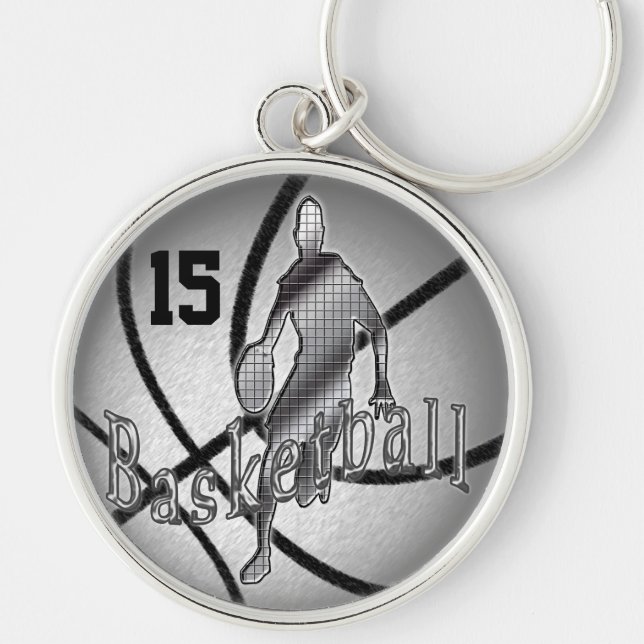 Cool Basketball Keychains Personalized NUMBER (Front)