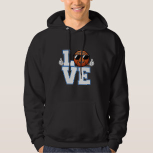 Cool Basketball Love Design Funny Basketball Fan Hoodie