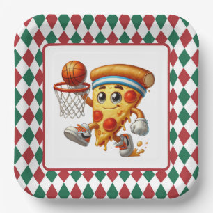 Cool Basketball pizza party Paper Plate