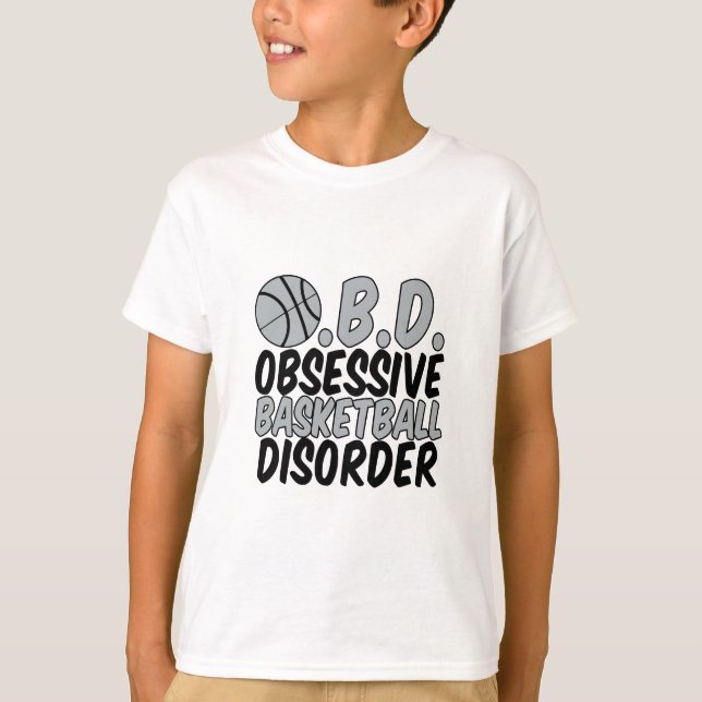 Cool Basketball Player Humour Black Grey Kids T-Shirt (Front)