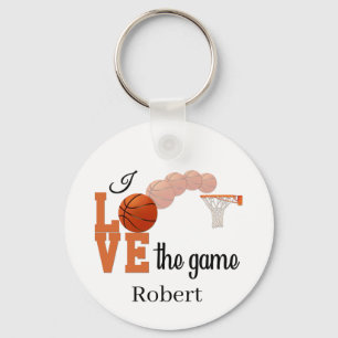 Cool Basketball sports lovers add name Keychain