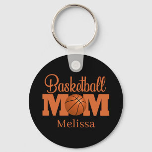 Cool Basketball sports Mom add name Keychain