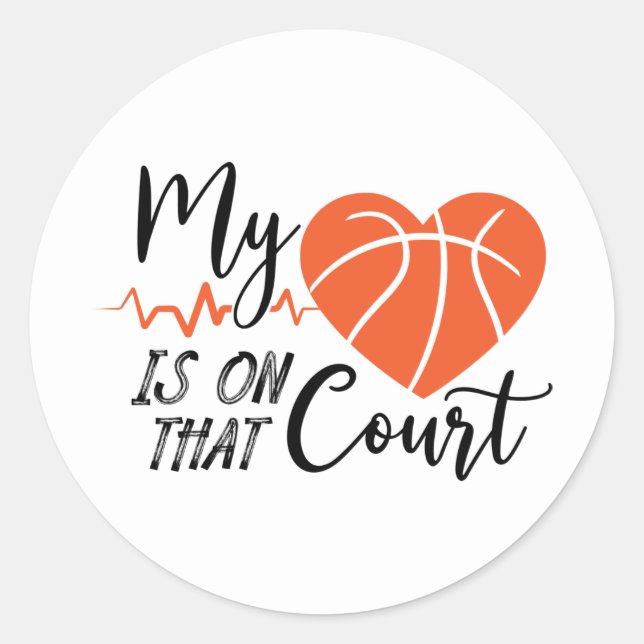 cool basketball sports Mom word art Classic Round Sticker (Front)