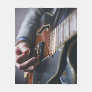 Cool Bass Guitar Fleece Blanket