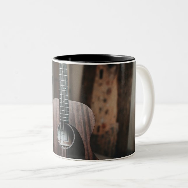 Cool Bass Guitar Two-Tone Coffee Mug (Front Right)