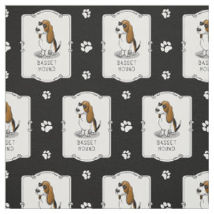 Cool Basset Hound dog and sunglasses (tri-colour 1 Fabric