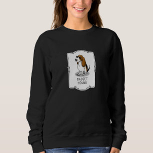 Cool Basset Hound dog and sunglasses (tri-colour 1 Sweatshirt