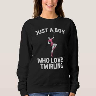 Cool Baton Twirling For Boys Kids Twirler Majorett Sweatshirt