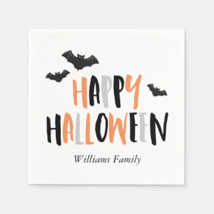 Cool Bats Halloween Party Napkin
