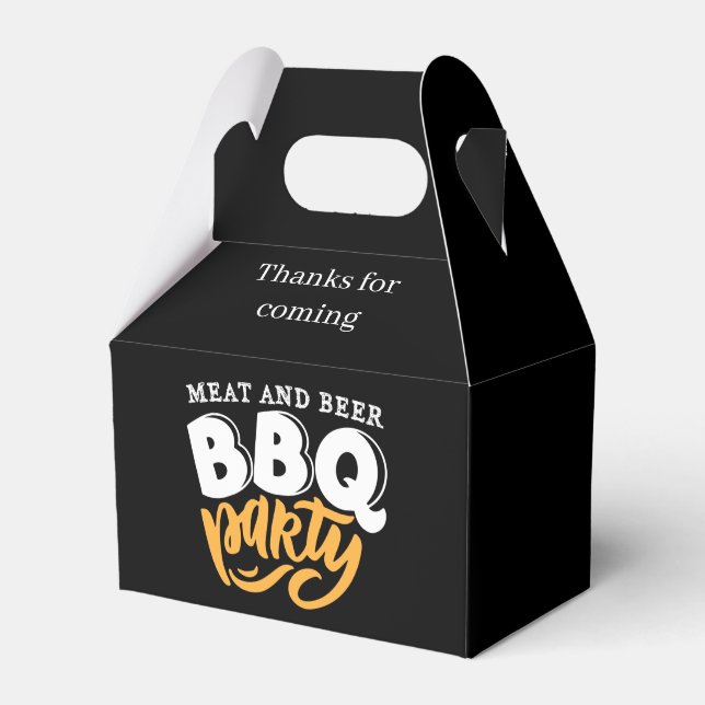 cool bbq outside party  favor box (Front Side)
