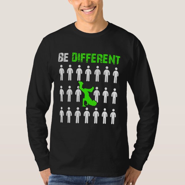 Cool Be Different Breakdancer Kid Hip Hop T-Shirt (Front)